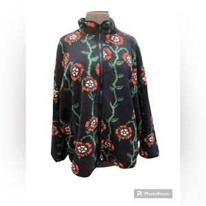 Rowing Blazers x Target Men's Rose Print Fleece Zip Up Jacket NWT 4XL